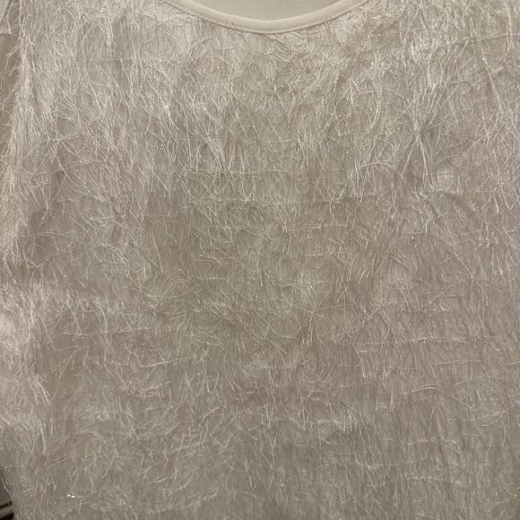 J CREW Women's Ivory Feather Lined Sleeveless Cami, Top SZ 8, Like New - Picture 4 of 6